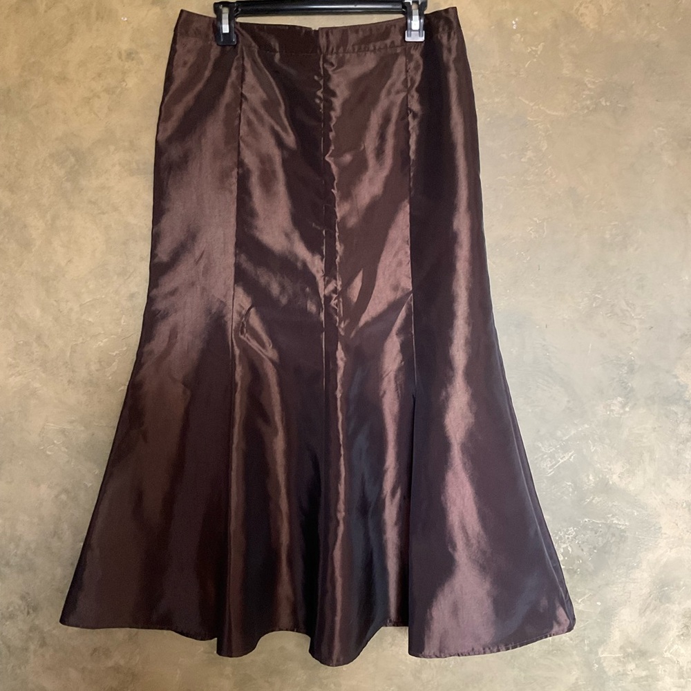 Vintage Y2K Laura Iridescent Taffeta Maxi Mermaid Skirt